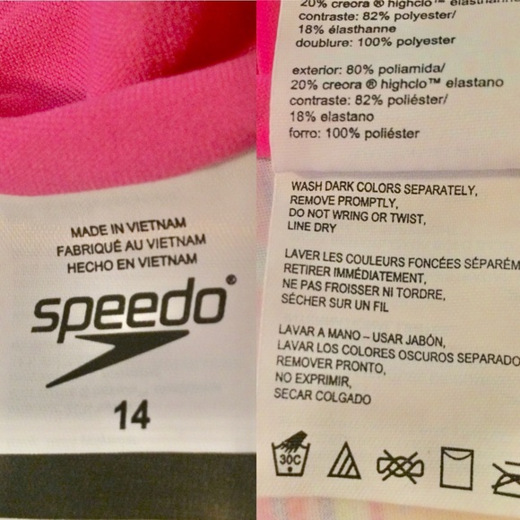 NWT Speedo Girls Sz 14 Swim Tankini - Picture 6 of 7